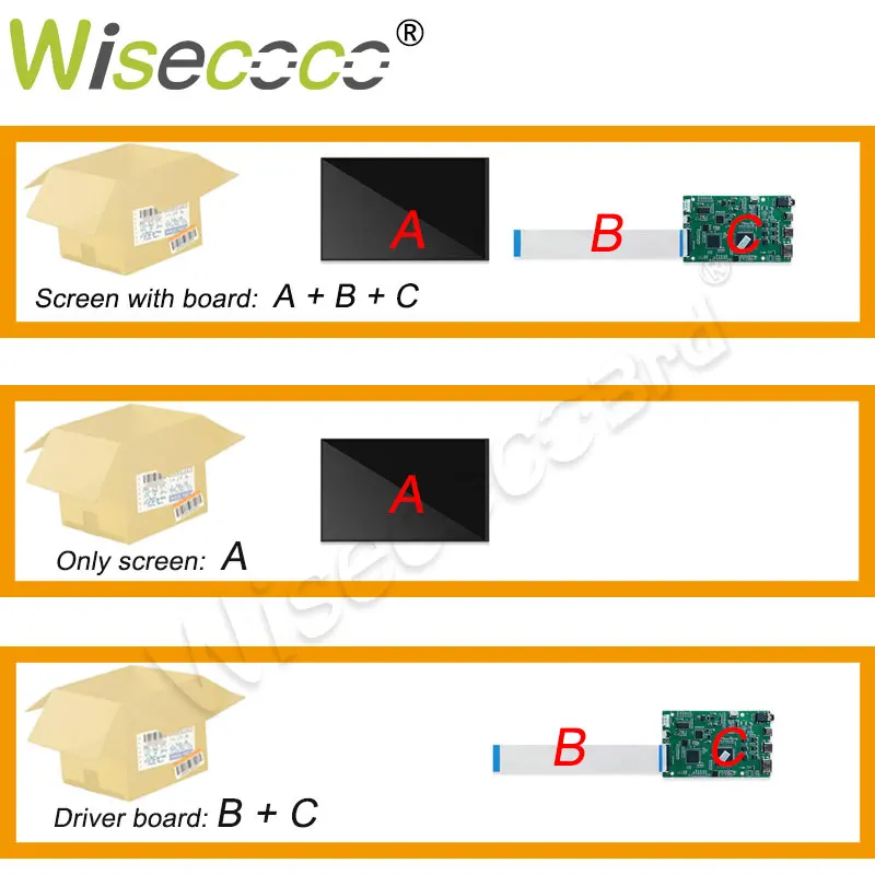Wisecoco 10.1 Inch 1280x800 LCD Screen Module IPS Tablet Display TV Box Gaming Box Win 10 11 Raspberry Pi Display