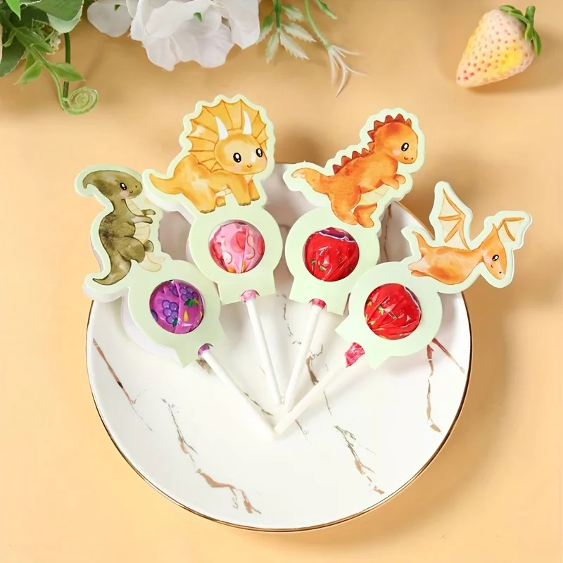 24 Tarjetas de Papel con Diseño de Dinosaurios en Acuarela, Etiquetas Bonitas para Dulces con Temática de Dinosaurios Jurásicos para Decoración de Fiestas de Cumpleaños
