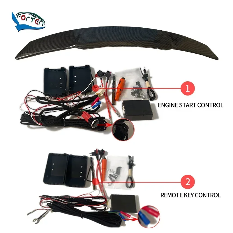 

Car Modification Automobile Tail Exterior Decoration Rear Carbon Fiber Car Electric Spoiler For CAMRY car spoilers universal