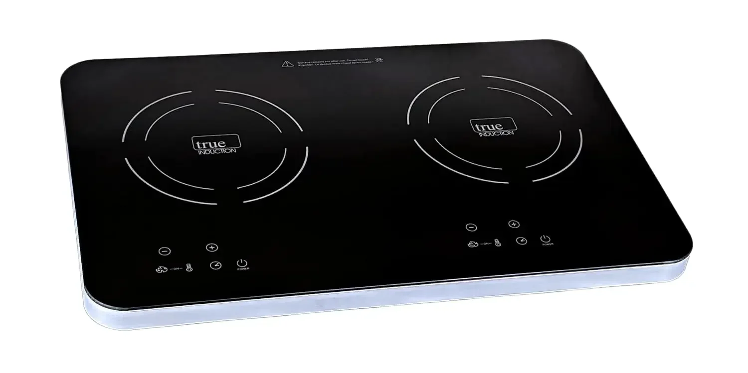 Portable UL1026 Certified, 23in Dual Induction Cooktop 1750W Glass-Ceramic Top