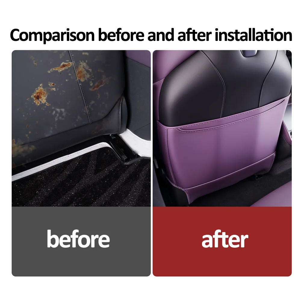 ل جديد Xpeng P7 2025 المقعد الخلفي مكافحة ركلة الوسادة تعديل الداخلية اكسسوارات الجلود وسادة واقية لصندوق مسند الذراع الخلفي #2