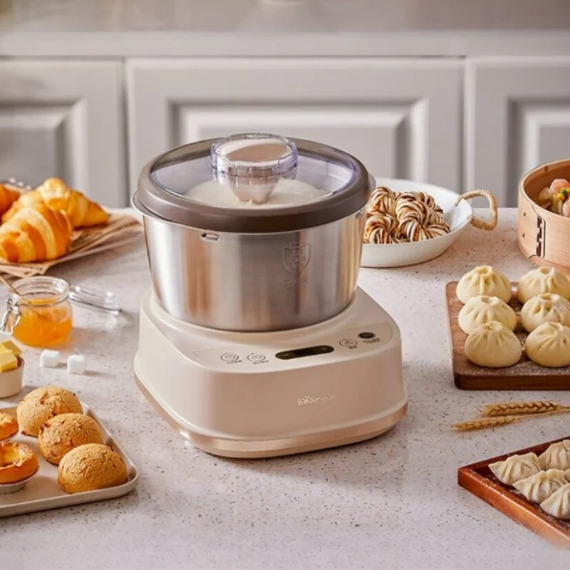 Bear 220V Mixer Home Kneader 5L Automatic Chef Machine Stirrer Mixer Microcomputer Controls Food Processor