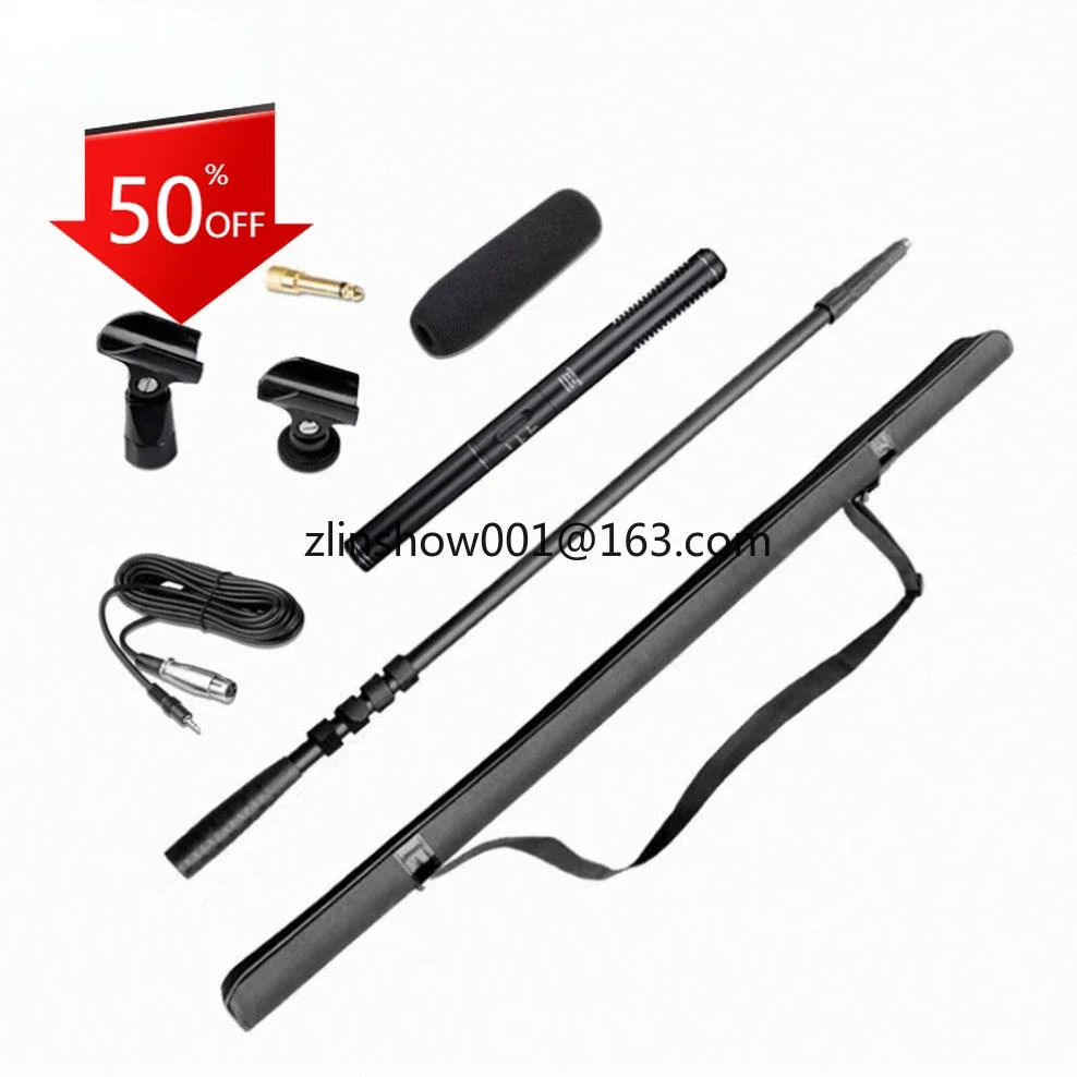 

Professional Outdoor Interview Film Video Recording kit Meeting Shotgun Microphone Extension rod Shrink Crew Bar Carbon Boom Mic