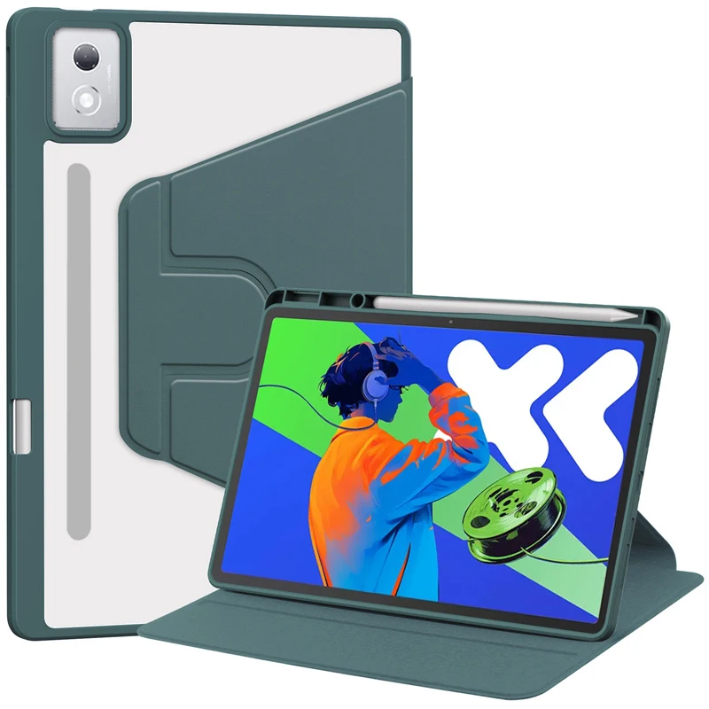 For Lenovo Idea Tab Pro 12.7 Case with Pen Holder 360 Rotating Acrylic Hard Stand Cover For Idea Tab Pro Case 12 7 inch tb373fu