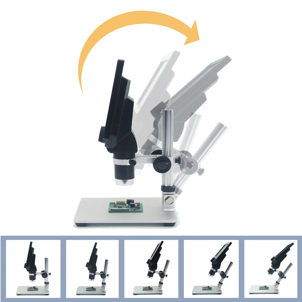 G1200 Digital Electronic Microscope,1200X Continuous Zoom and Magnification,Adjustable Angle,Multilingual,1080FHD,PCB Repair