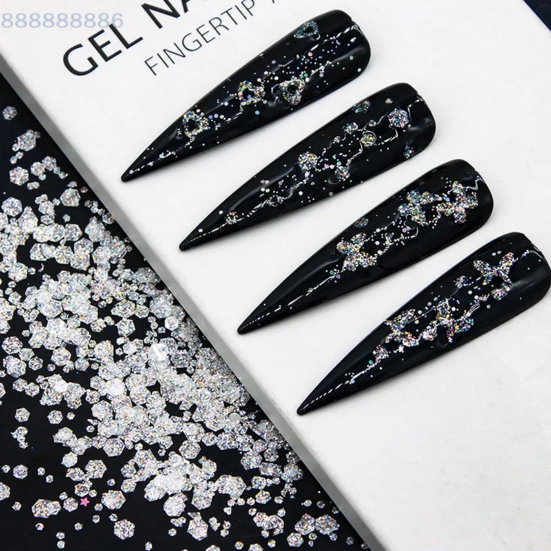 Mini Sparkling Star Nail Glitter Pentagram Nail Art Decoration Cute DIY Salon Design Accessory