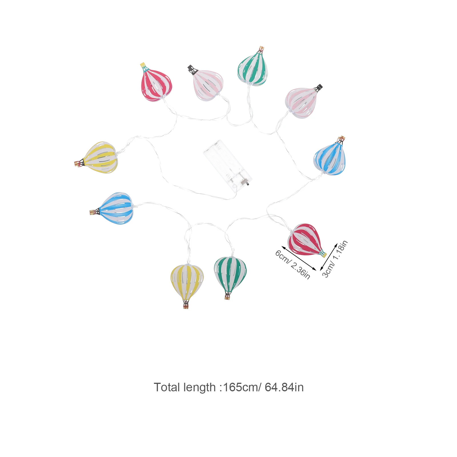 سلسلة أضواء بالون الهواء الساخن تعمل بتصميم غريب الأطوار ساحر لديكور الغرفة الداخلية لمسة احتفالية في أي مكان