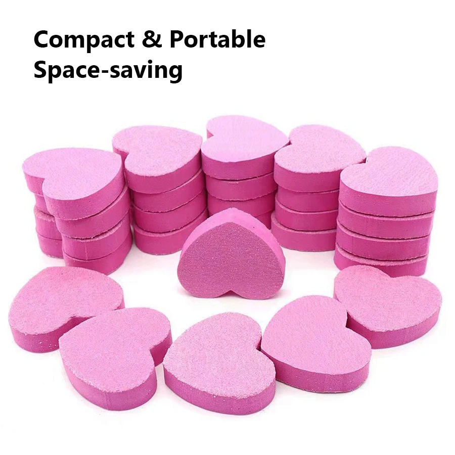 Mini-Herz-Schwamm-Nagelpuffer-Set - 10/30/50 Stück für Naturnägel & Kunstnägel, Maniküre und Pediküre – Detail 5