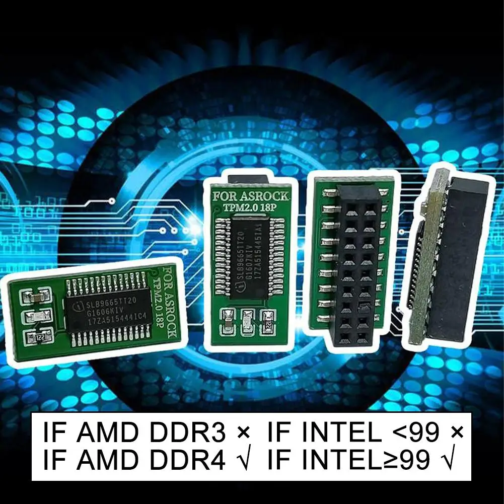 TPM 2.0 Security Module For ASUS MSI ASRock Motherboard 12 Pin 14 Pin 18 Pin Connector Trusted Platform Windows 11 Upgrade - Image 4