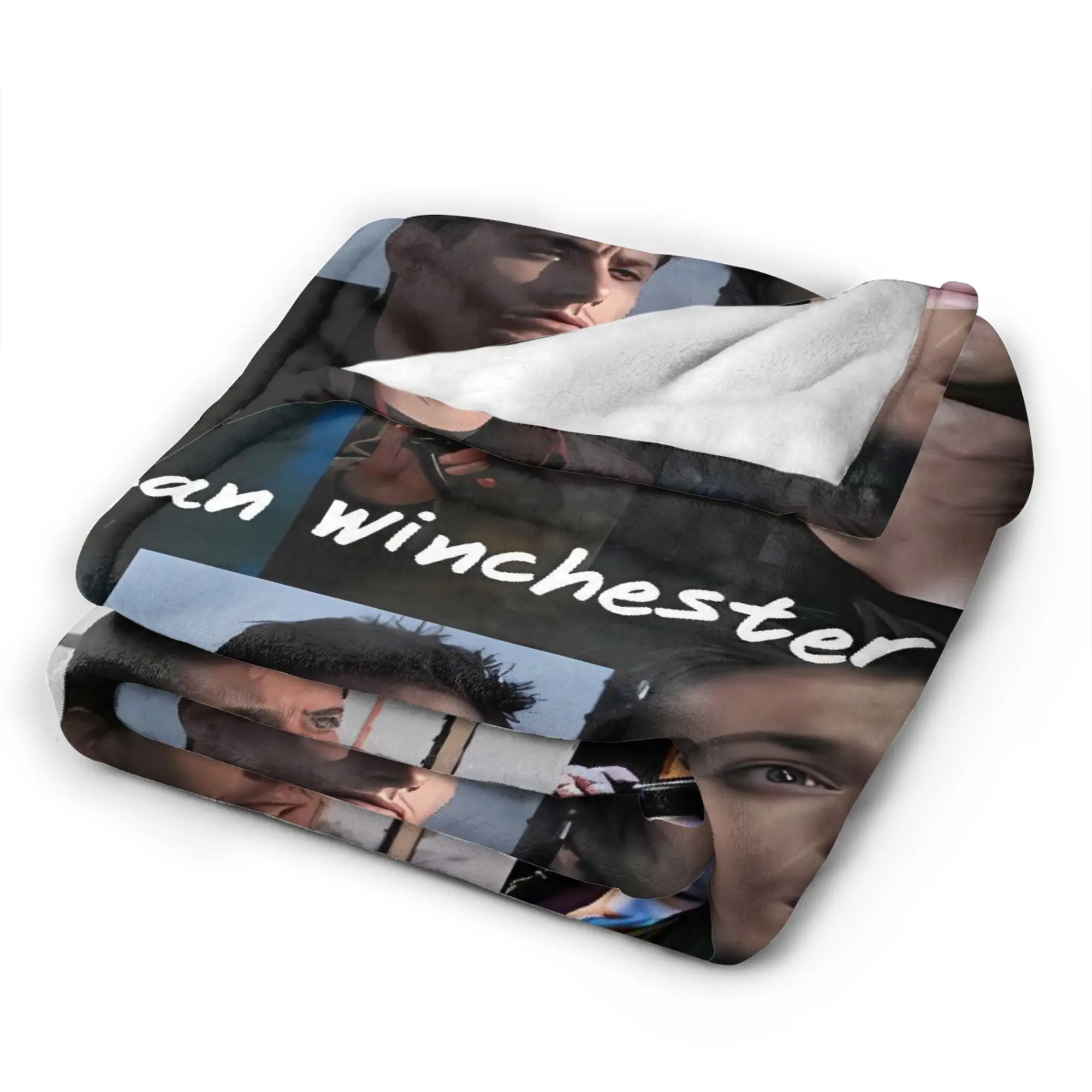 Jensen Ackles Super Warm Blanket Dean Winchester  Students Plush Bedding Throws Print Couch Chair Flannel Bedspread Sofa Cover