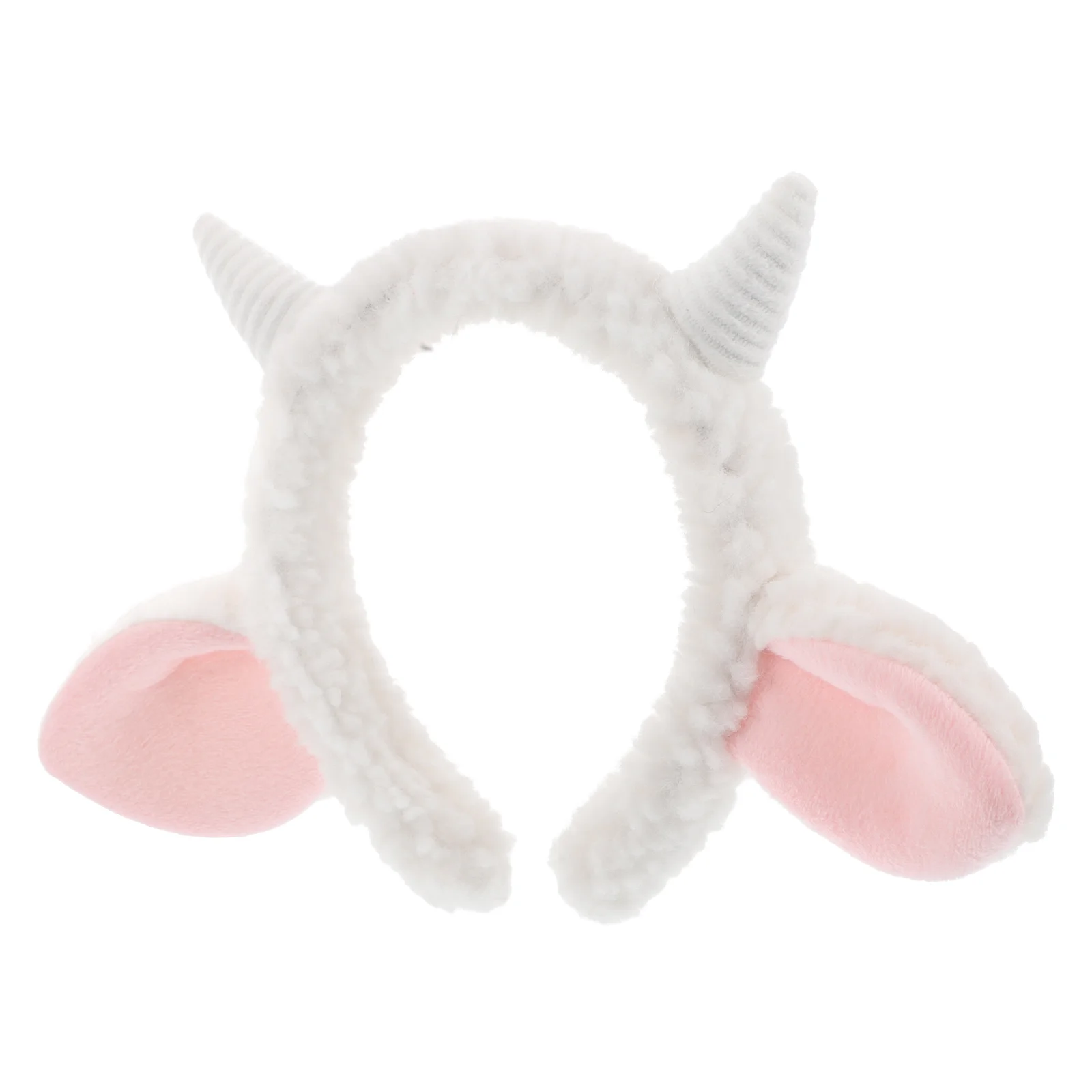 

Small Croissant Headband Ear Cute Lamb Ears Hair Girl Headbands Faux Fur Halloween Aldult Horns Sheep