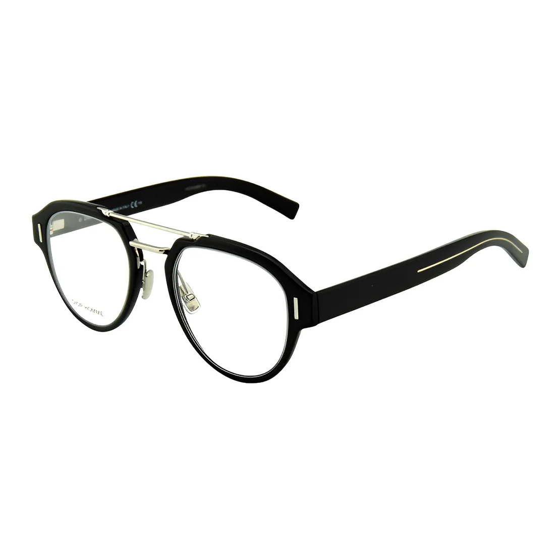 DIOR Plate And Metal Oval Eyeglass Frames Unisex DIORFRACTIONO5-PJP