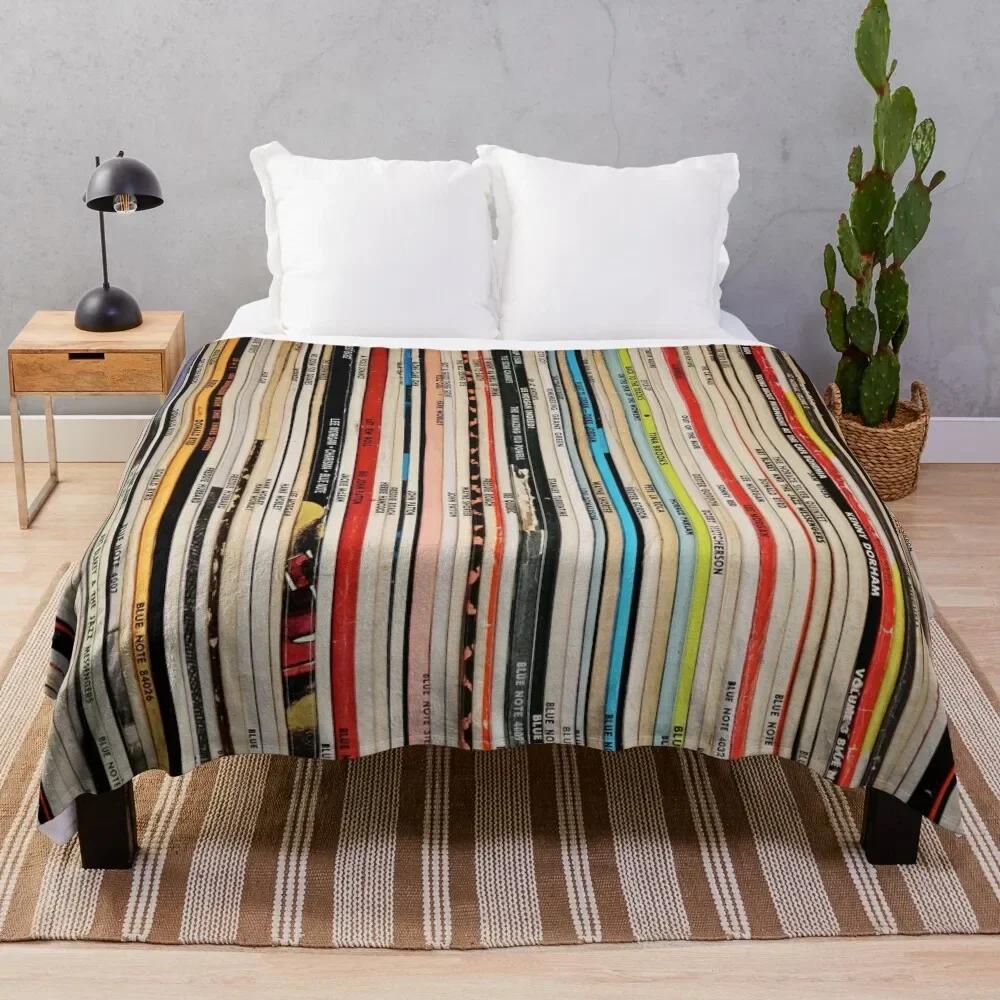 

Blue Note Vinyl Collection Throw Blanket blankets ands Soft Beds Soft Plaid Blankets