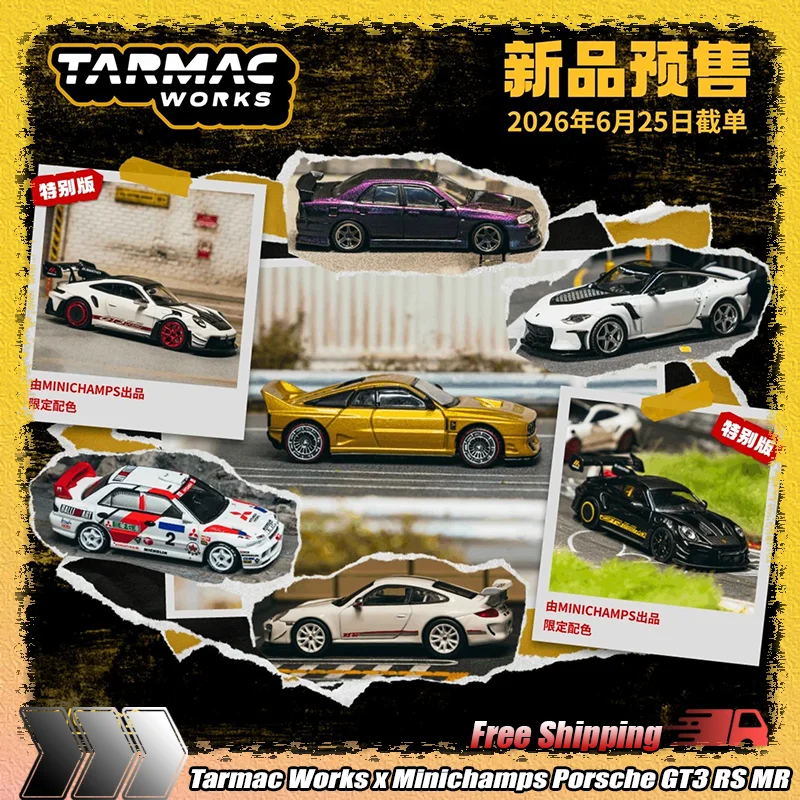 

Tw 1 64 Scale Porsche Gt3 Rs Mr Diecast Car Model Black With Yellow Stripe Alloy For Adult Collectors Home Display Decoration