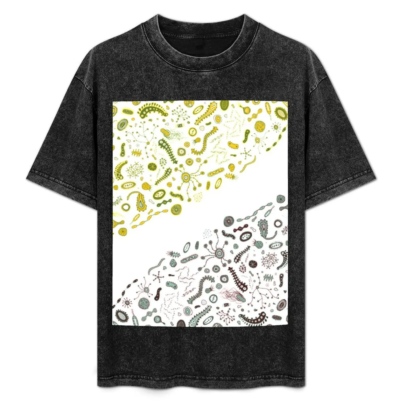 

Microbiome Microbiology - Bacteria Parasite Biology - Microscopic Life T-Shirt shirts graphic tee topping mens workout shirts