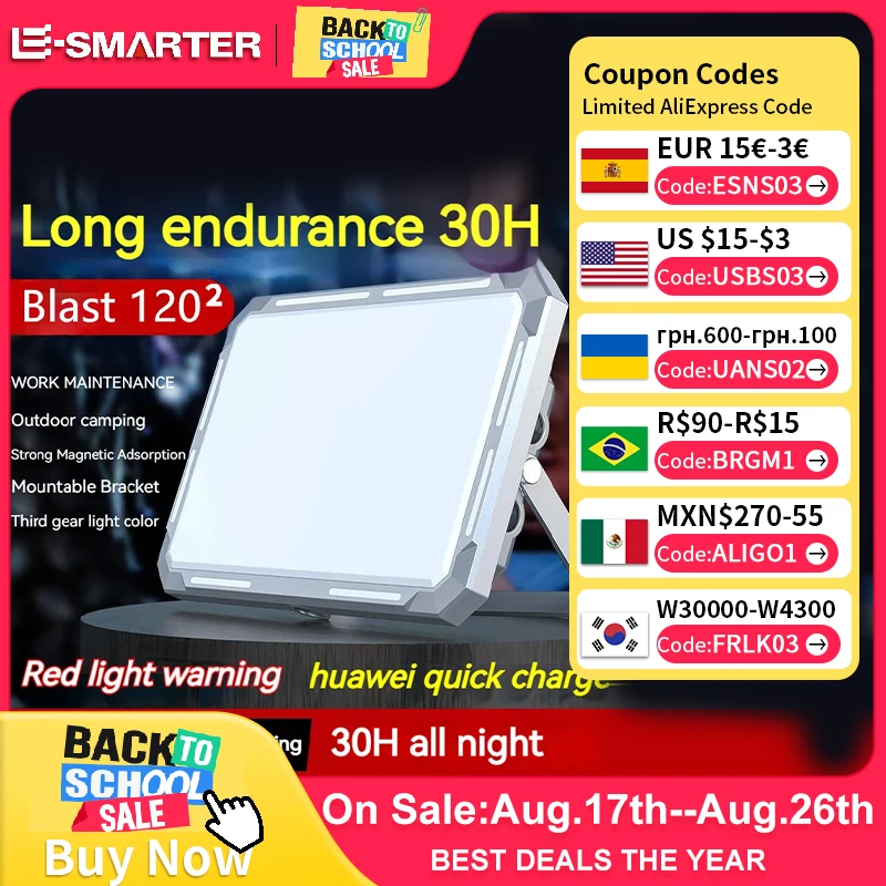 LED Camping Tent Light Rechargeable Searchlight High Power Outdoor Emerg