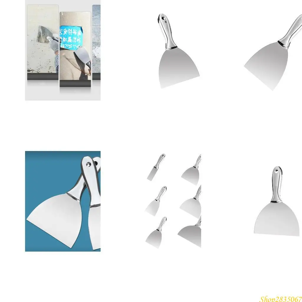 

Flat Mouth Plaster Scraper Stainless Steel Joint Knife for Smooth Wall Floor 831F