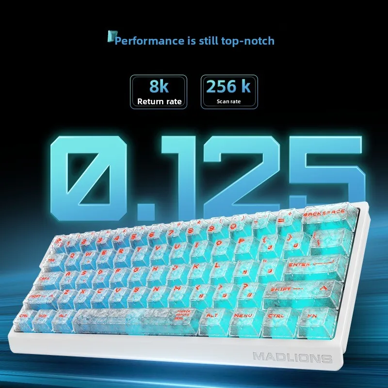 FGG Madlions MAD60 V2 Magnetic Switch Keyboard Mad68 V2 0.001mmRT 0.125ms Delay 8K Return Rate Rapid Trigger Gaming Keyboard