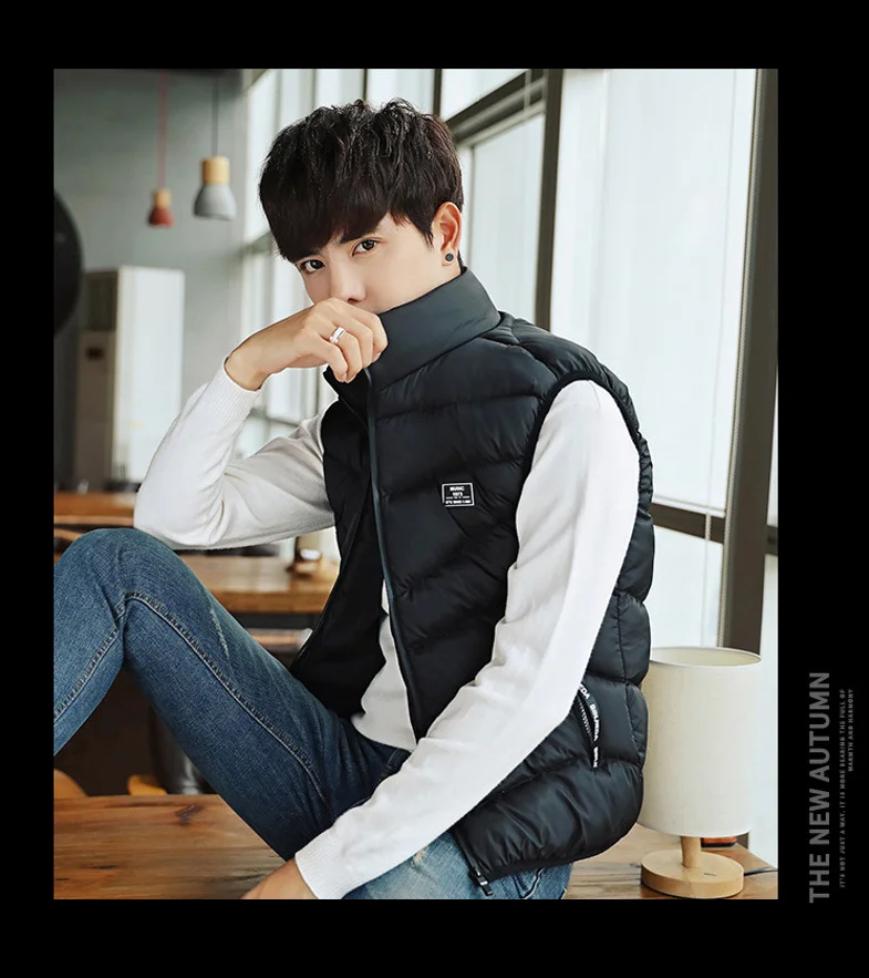 

8XL Mens Jacket Sleeveless Vests Jackets Brand Plus Size Vest Men Casual Coats Mens Vest Man Cotton Thicken Waistcoat
