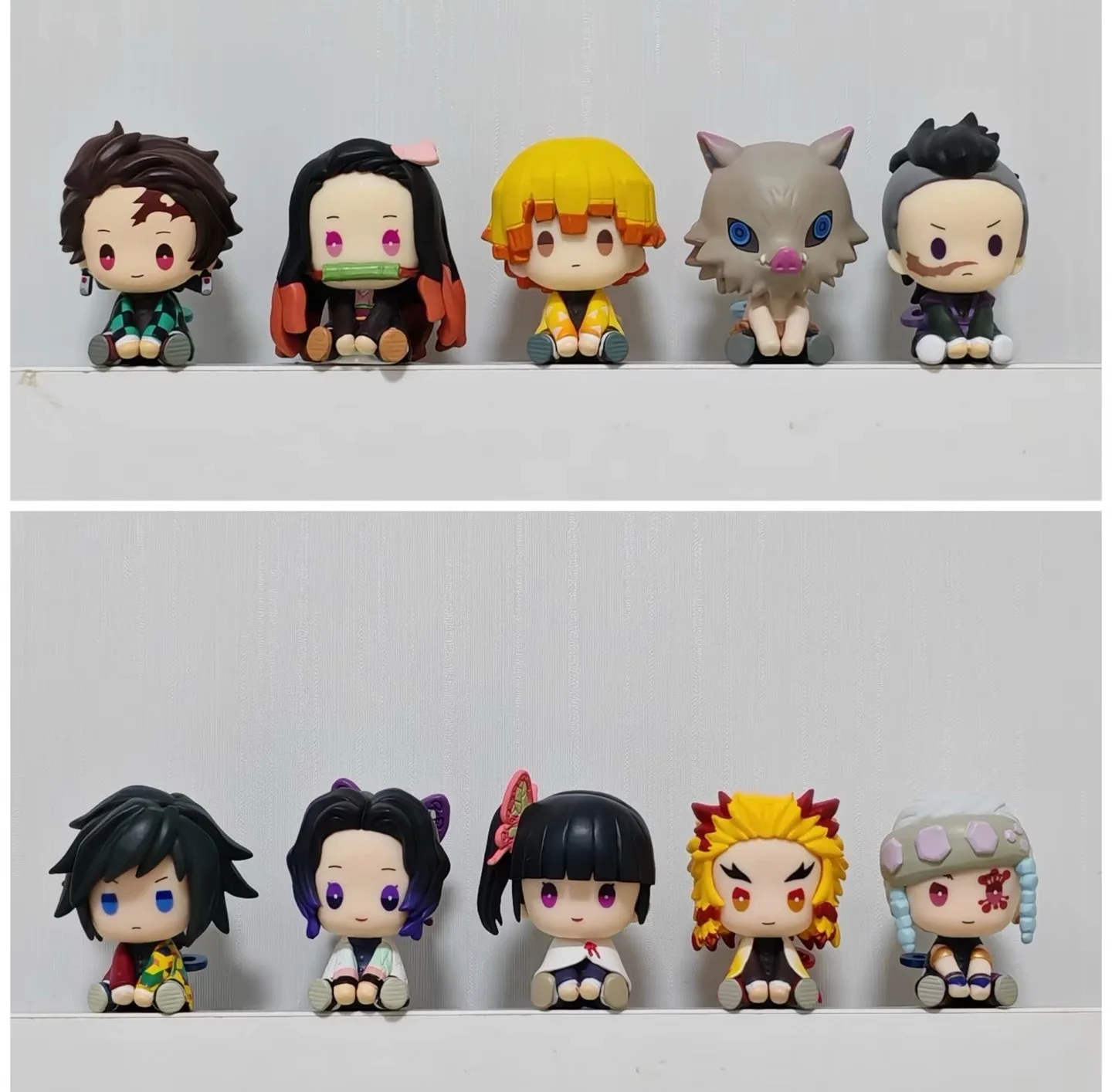 Action Figure Originale Kimetsu No Yaiba Akaza Kochou Shinobu, Action Figure Originale con Occhi Piccoli Rotondi, Modellino Gacha, Giocattoli