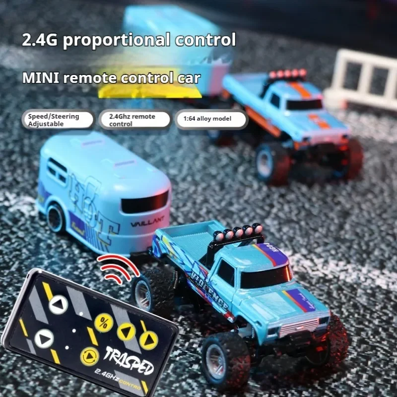 1:64 alloy off-road bigfoot car,mini rc cars,2.4G remote control car toy,cool lights,monster truck,rc truck kids toys,funny gift