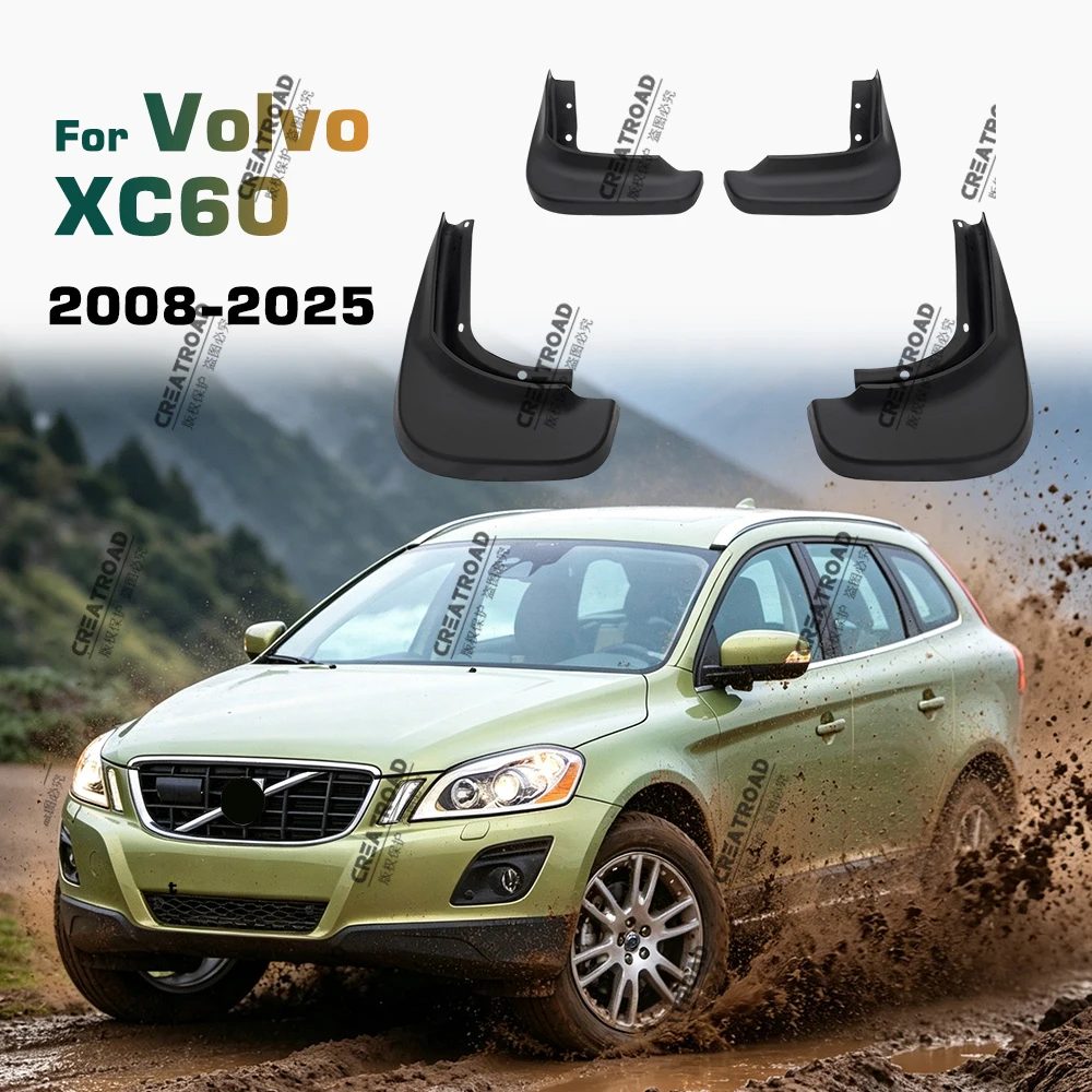 4-teiliger Satz Vorder- und Hinter-Kotflügel für Volvo XC60 2008-2025 Schmutzfänger Spritzschutz Kotflügelzubehör 2009 2010 2011 2012