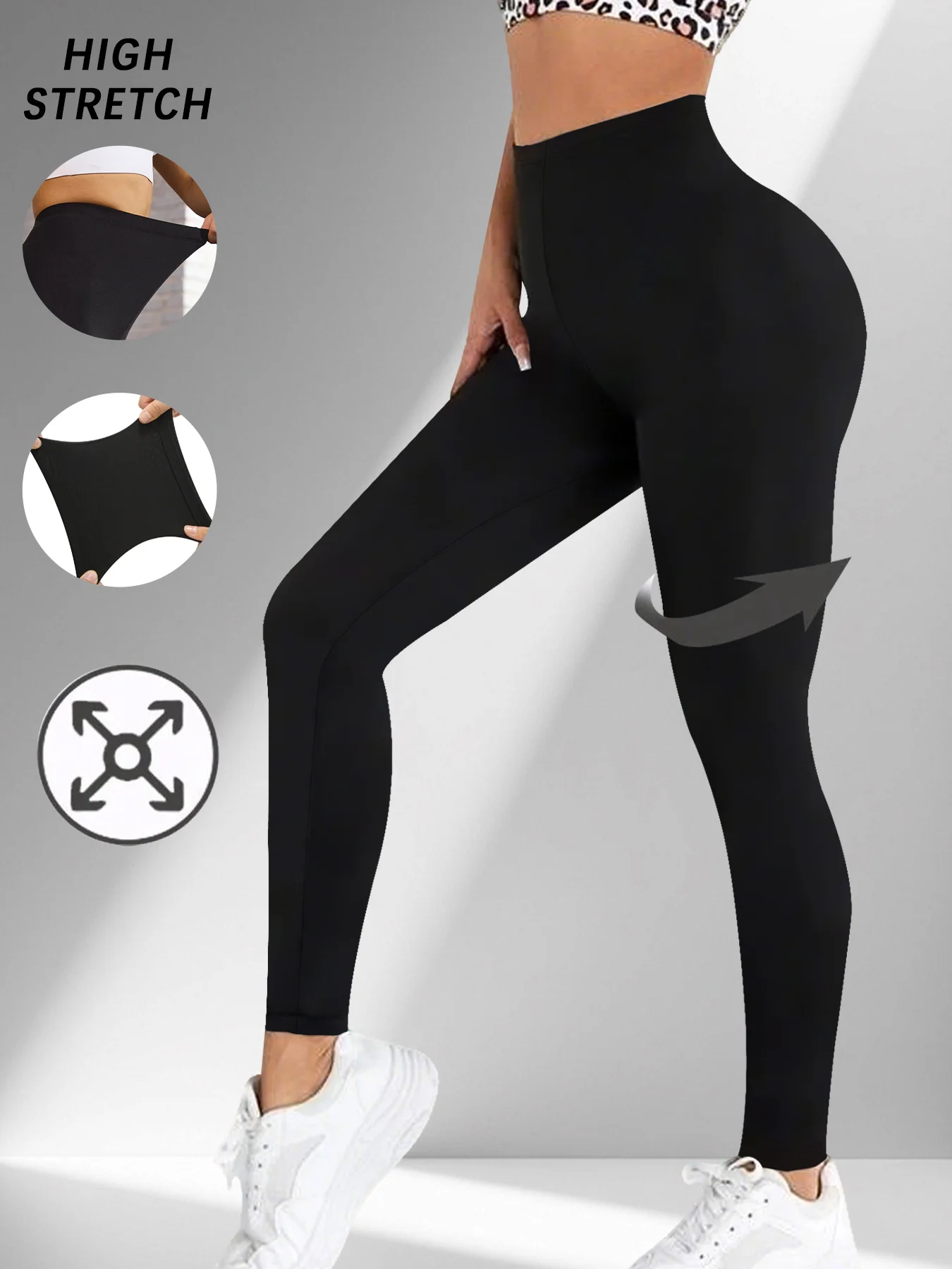 

Women's Super Soft Leggings High Elasticity No See Through Workout Yoga Running Athletic Push Up Gym Long Fitness Leggings