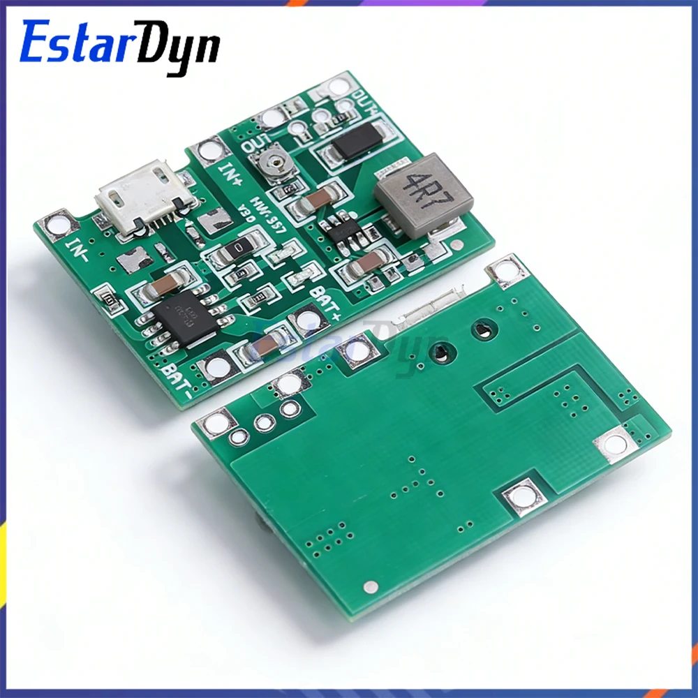 Lithium Li-ion 18650 3.7V 4.2V Battery Charger Board DC-DC Step Up Boost Module TP4056 + MT3608 DIY Kit Parts