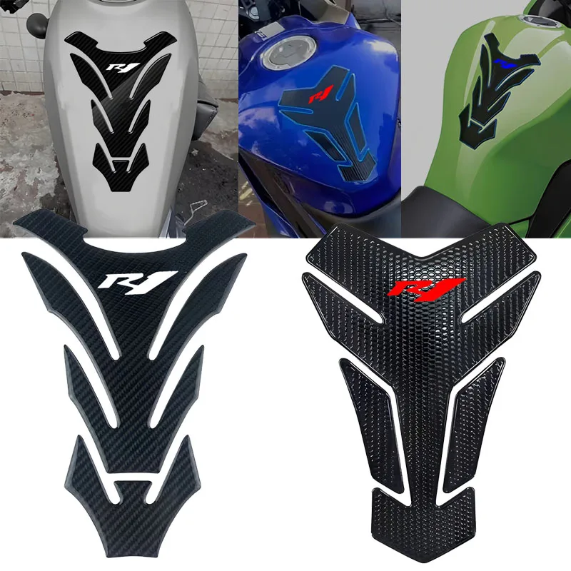 

3D наклейки на мотоцикл, наклейка на бак из углеродного волокна, наклейки на бензобак, водонепроницаемые, подходят для YZFR1 YZF R1 YZF1000 2003 2004 2005 2006