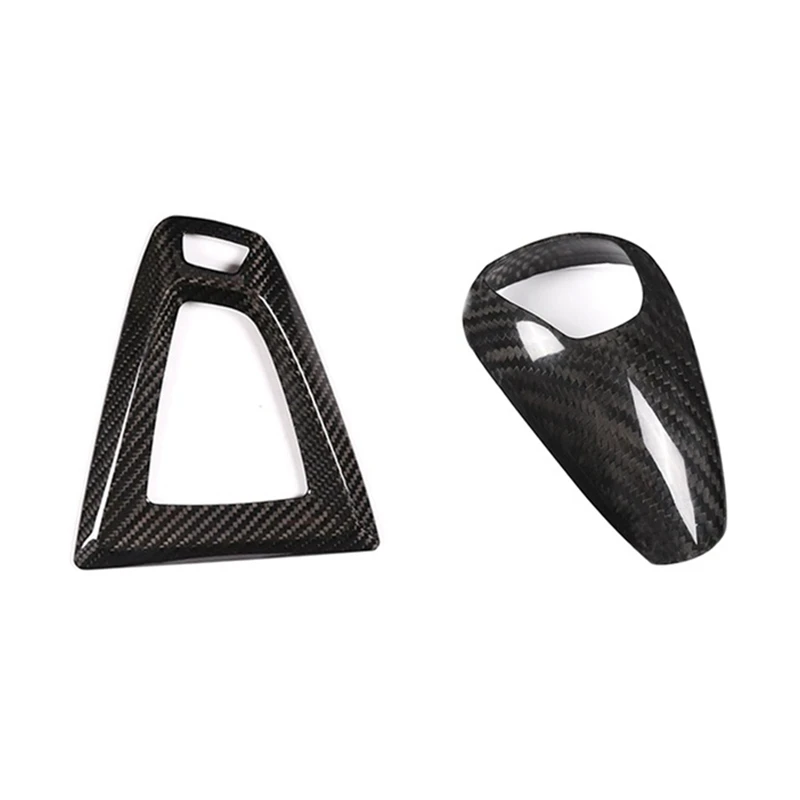 Real Carbon Fiber Car Gear Shift Knob Cap Cover Sticker Panel Trim For BMW F80 F82 F87 M3 M4 M2 M5 F83 F85 X5M F86