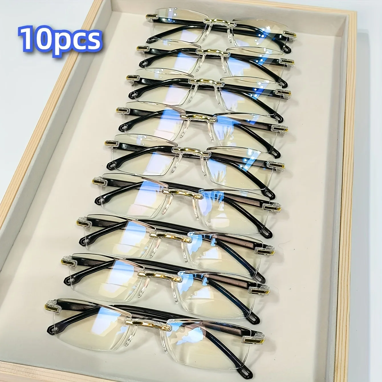 10 Stück Lesebrillen für Damen und Herren, lässig, blaues Licht blockierende Brillen, schicke, leichte Brillen