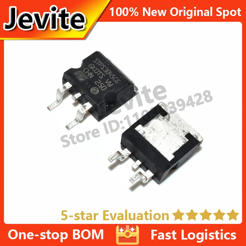 

Jevite 100% New Original electronics Controller 10-50 units/lote STPS3045CG-TR TO-263 45V 15A Power Schottky transistor