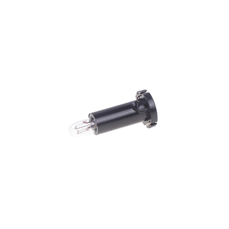 Paquete único de luz de tablero T4 de 22 mm para automóviles, bombillas de 14 V 1,4 W en casquillo negro