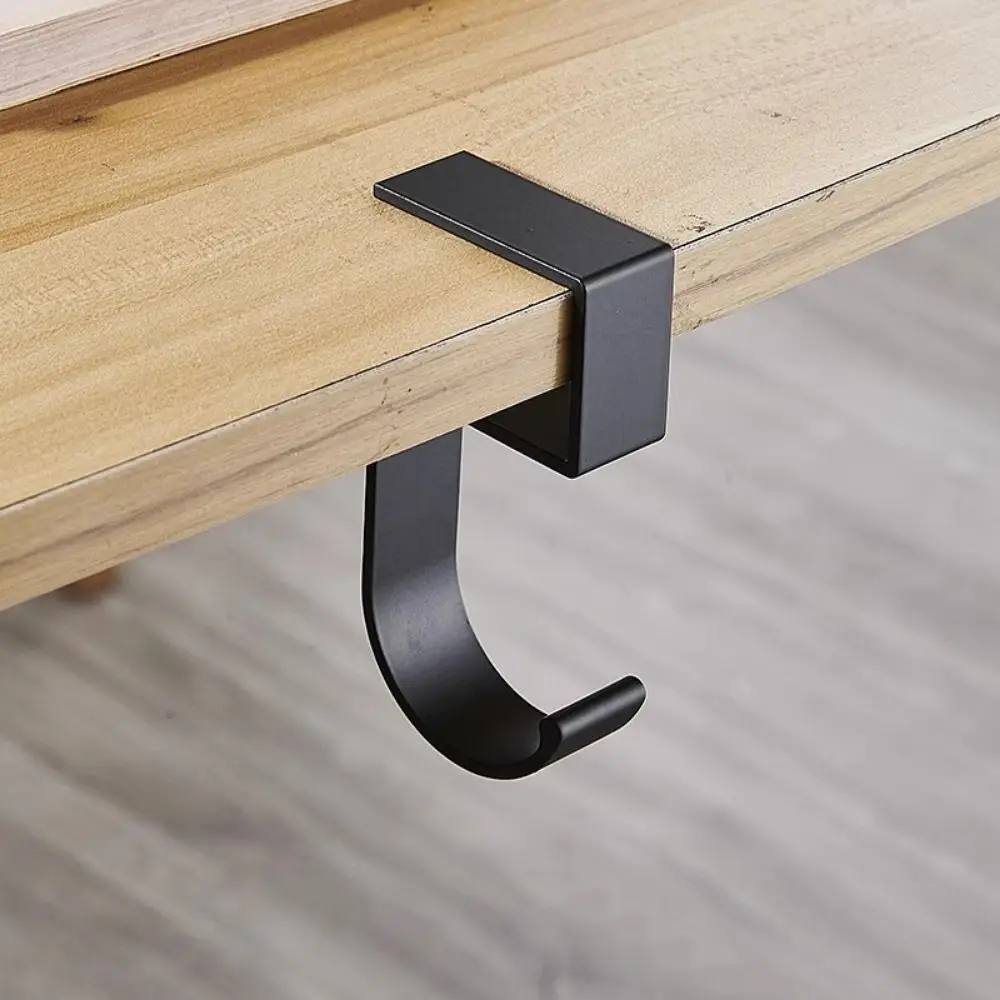 متعددة الوظائف المحمولة مكتب حافة هوك لكمة خالية للإزالة حقيبة للحمل هوك توفير مساحةك لا لصق مكتب شماعات المنزل #3