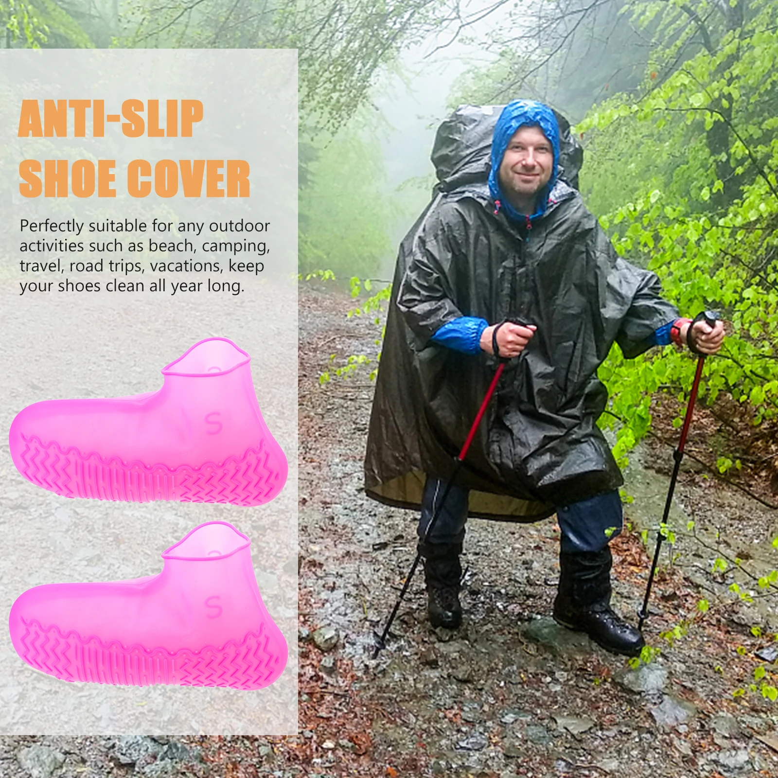 

Waterproof Shoe Cover Silicone Shoes Case Rainy Day Protector Covers Anti-slip Anti-skid Overshoes Outdoor