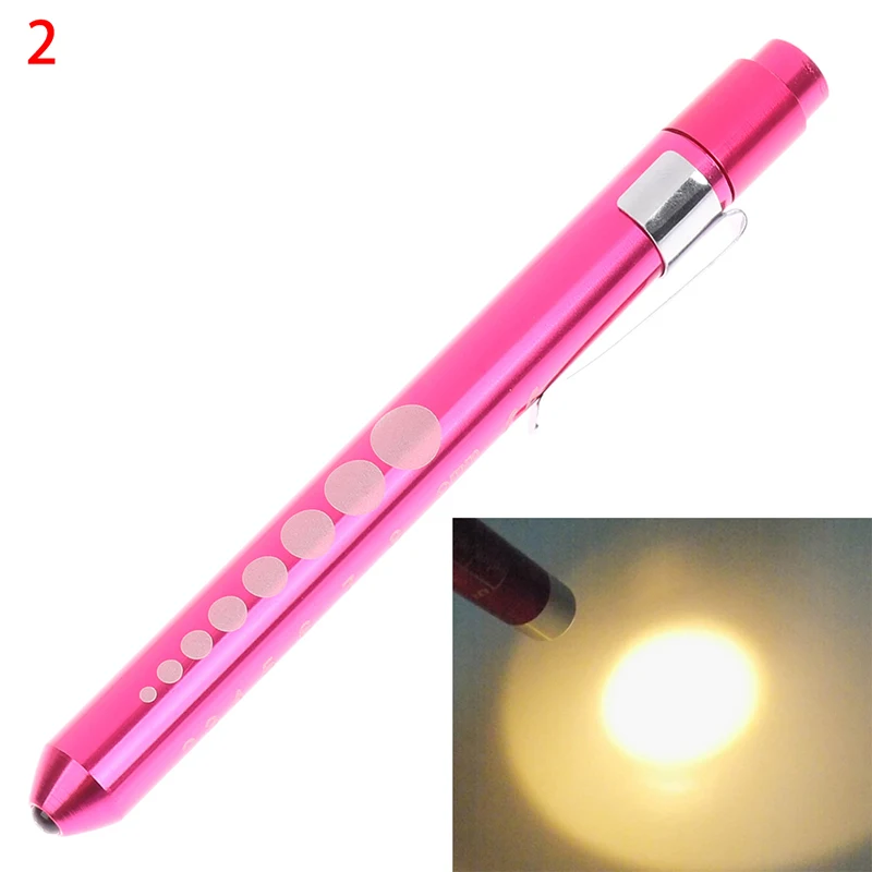 LED Flashlight Work Light First Aid Pen Light Torch Lamp Pupil Gauge Measurement Portable Medical Pen light