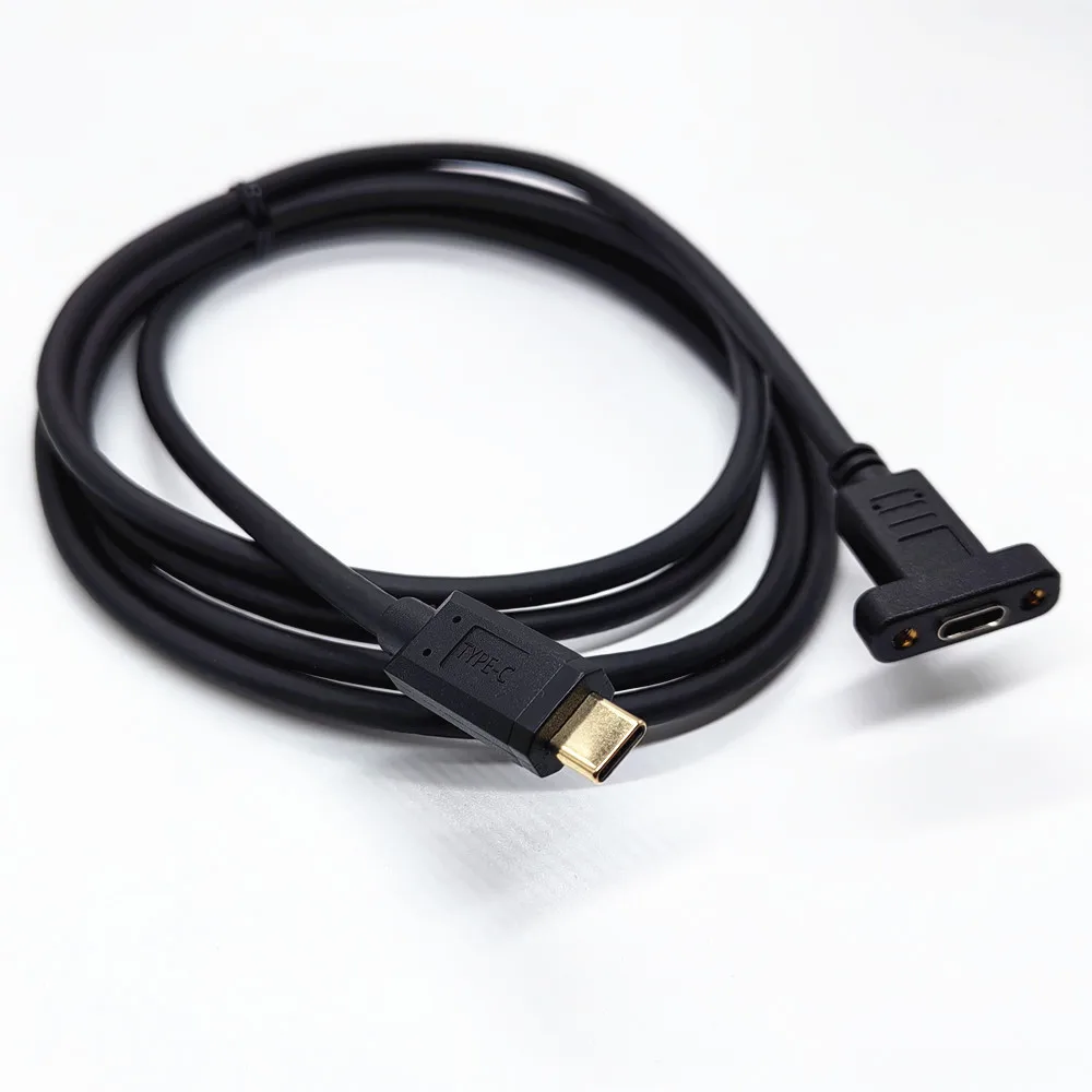 

USB C Extension Cable USB 3.1 Data Video Cable USB-C Type C Male to Female Extender Connector with Screw Panel Mount Shielded