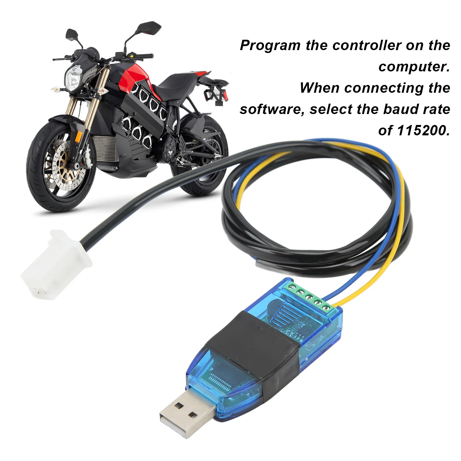 

Electric Bike Programmable USB Data Cable Baud Rate 115200 for VOTOL Controller EM 150/2 200/2 260/2 Programmable USB Cable