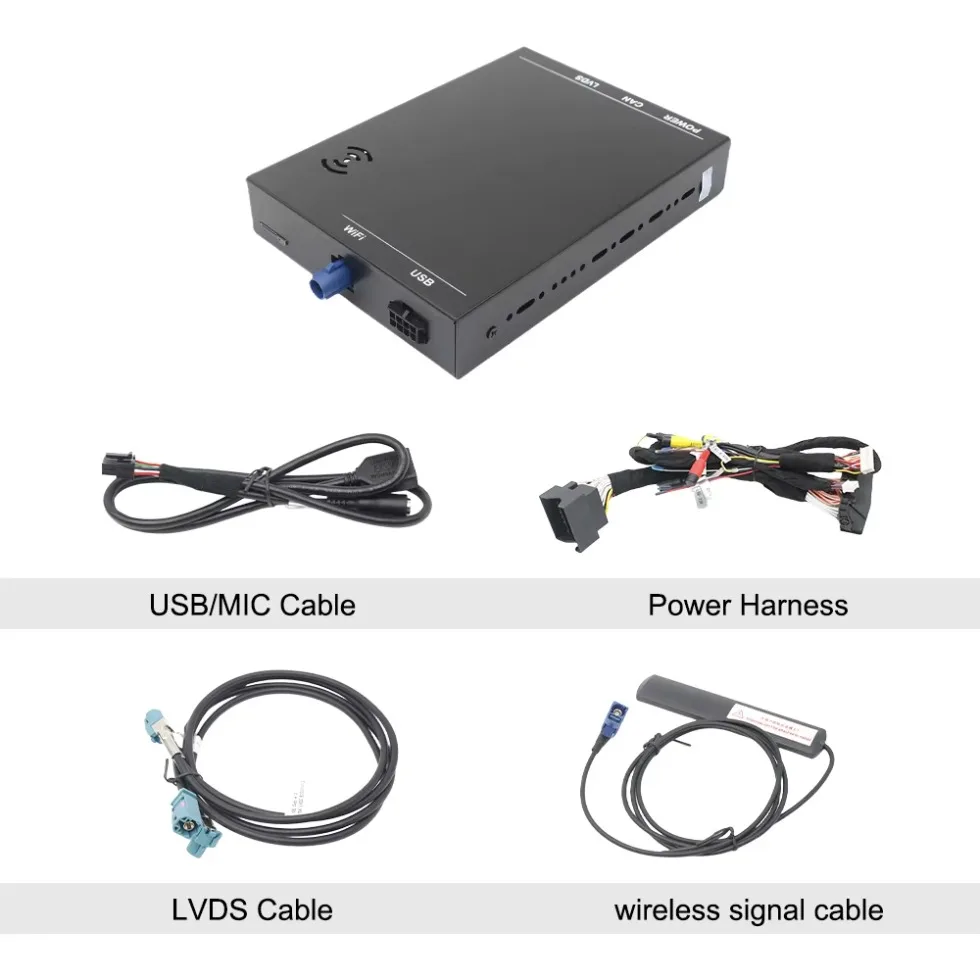 

Обновление экрана OEM, беспроводной декодер CarPlay, коробка Android Mirror Link Mercedes для Benz A B C E GLA GLK GLS CLA