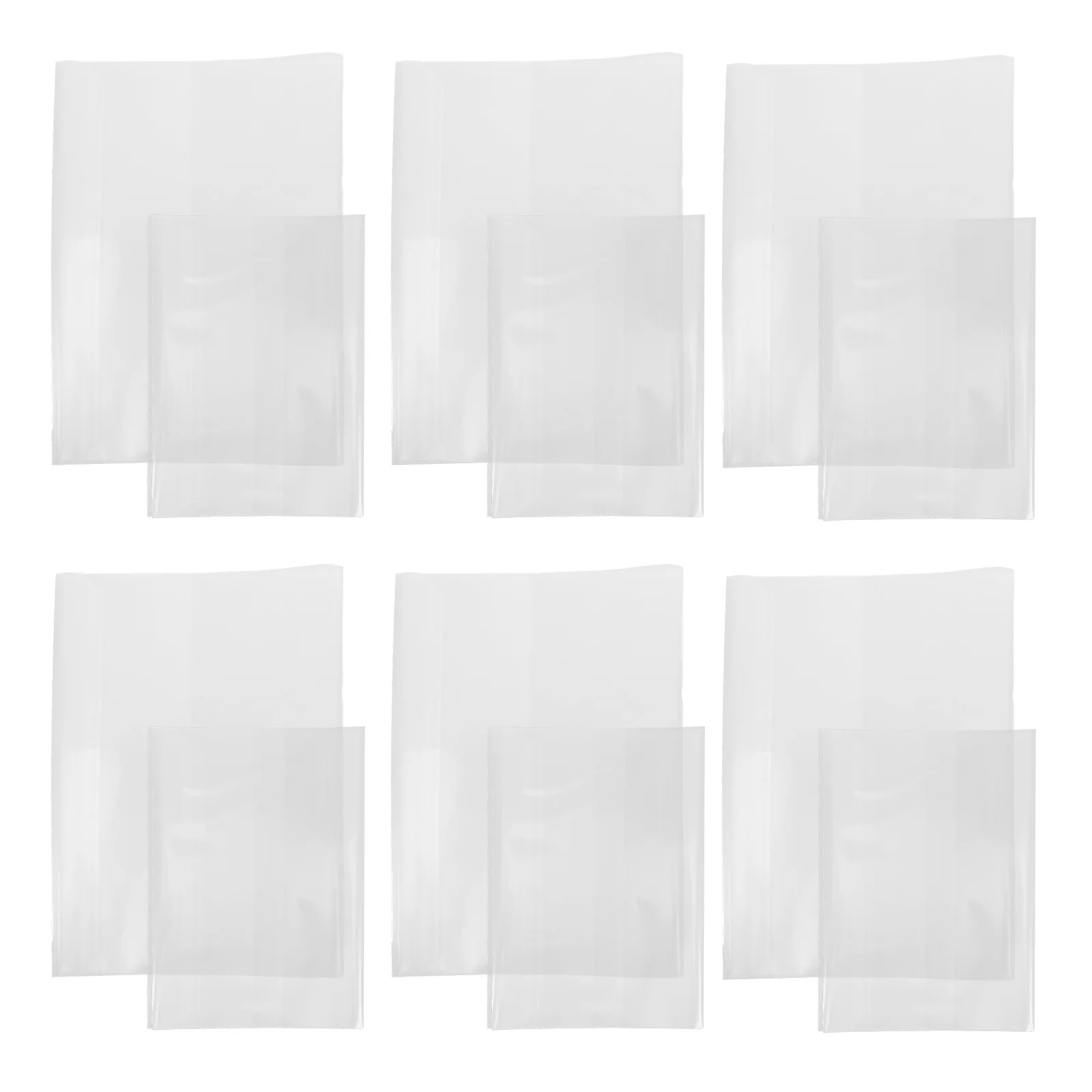 

20pcs Clear Reusable Sleeve For Hardcover Notebook Scrapbook Protection Transparent Protector Pouch Anti-Scratch Student Book