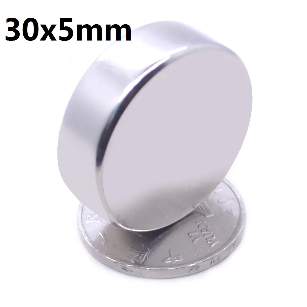 

1-100 Pcs 30x5 Neodymium Magnet 30mm x 5mm N35 NdFeB Round Super Powerful Strong Permanent Magnetic imanes Disc 30*5 new magnet