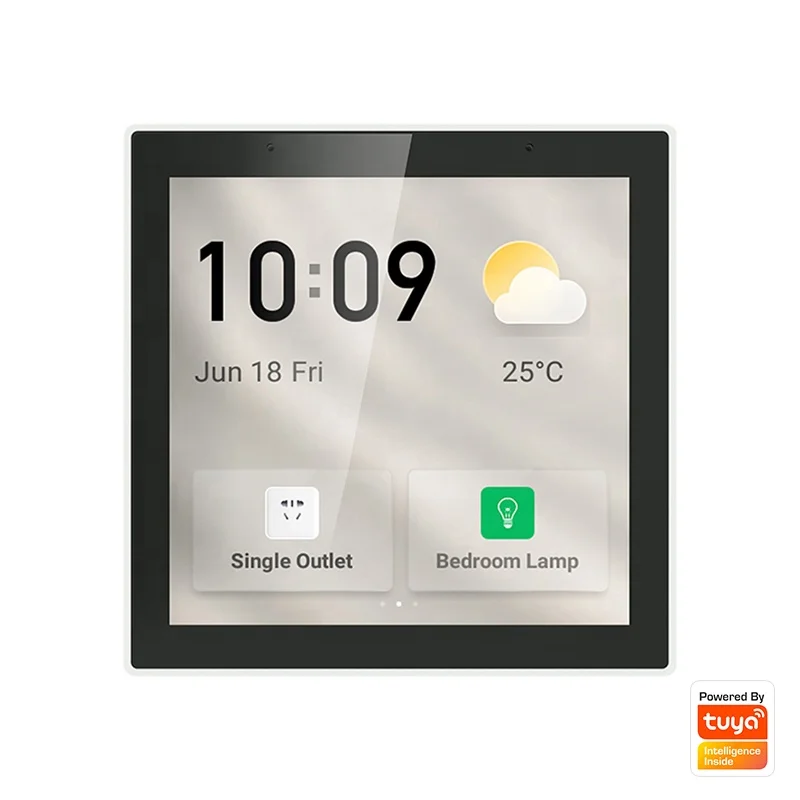 Tuya Smart Home 4-Zoll-Touchscreen Smart Switch Gerät BLE In-Wall-Mount Zentrale Steuerung Schalter Panel mit Zigbee Hub Gateway