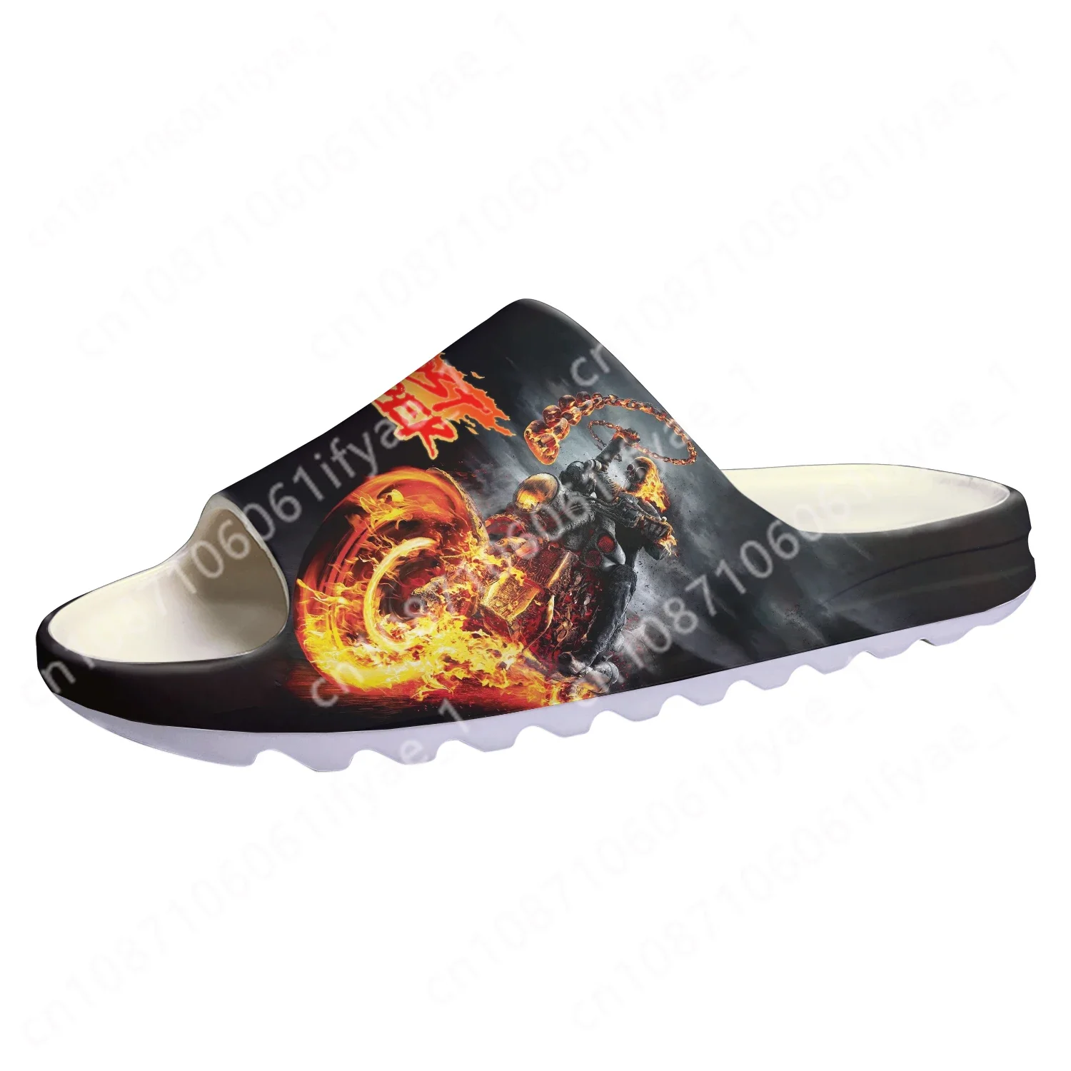 Ghost Rider Movie Hausschuhe mit weicher Sohle, Heim-Clogs, individuelle Step-on-Wasserschuhe, Herren- und Damen-Teenager-Sandalen