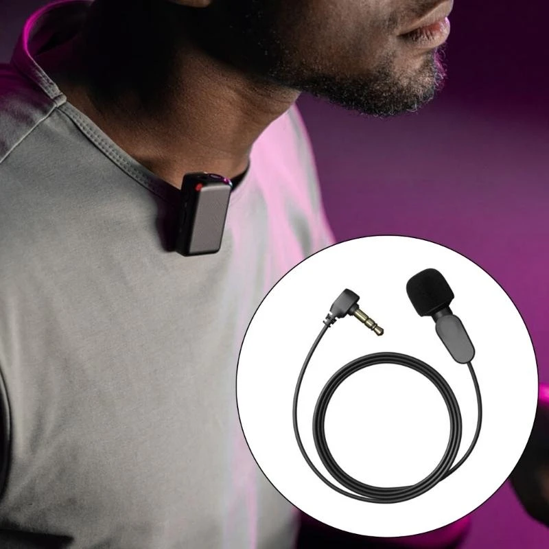 

Best Seller Lavalier Microphone for Mic/Mic 2 Camera Accessories Clip-On Handheld Omnidirectional Lavalier Microphone