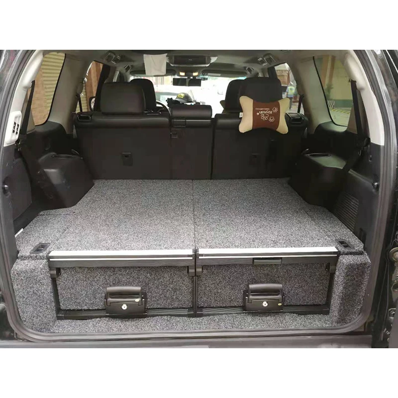 Car Cargo Drawer for Toyota Land Cruiser LC150 Offroad 4x4 Car Back Storage Drawers System with LockFor Ram ranger hilux np300
