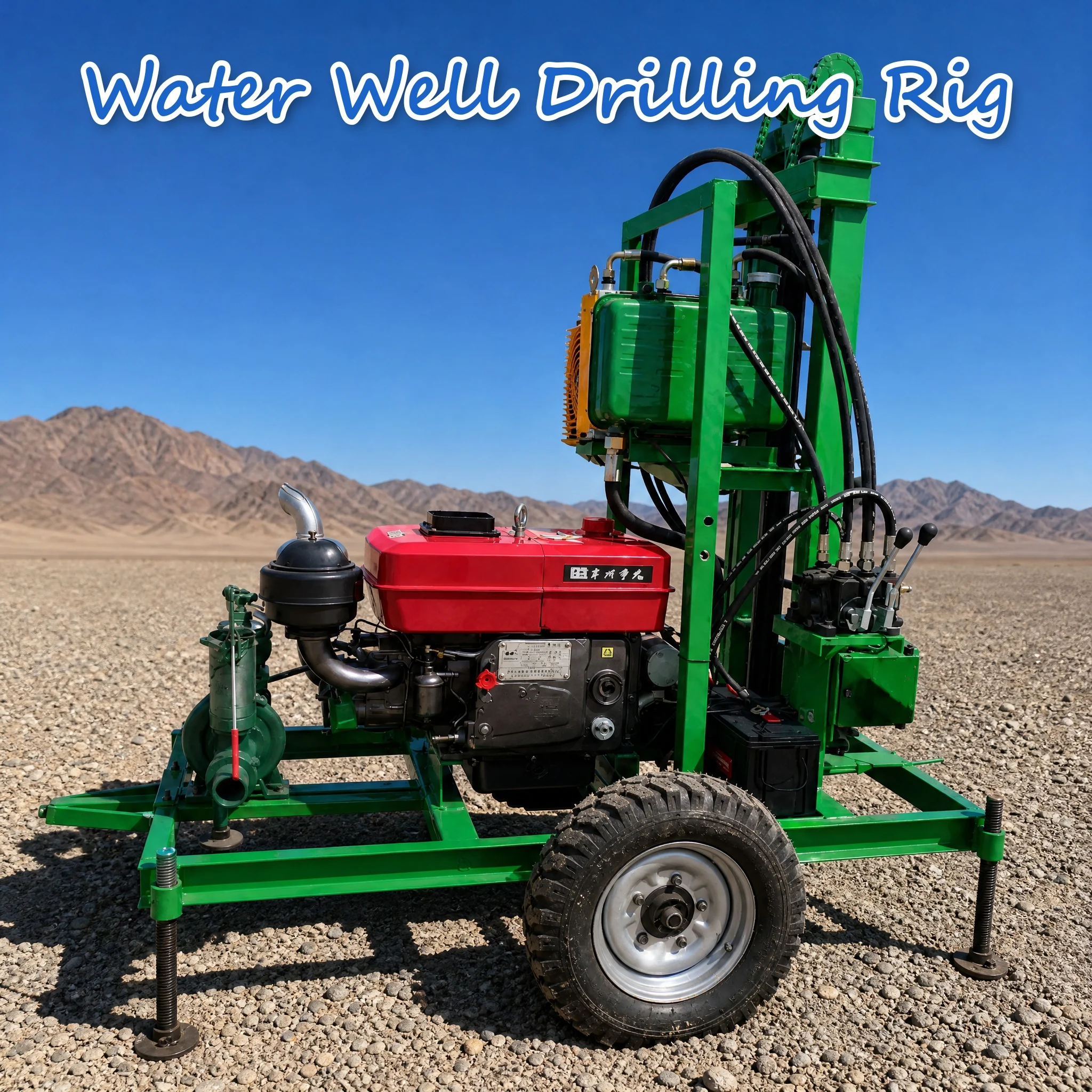 Customized Water Well Drilling Equipment 22 to 35HP Hydraulic Drive Diesel Driven Crawler Type for Rural Use Strong Output