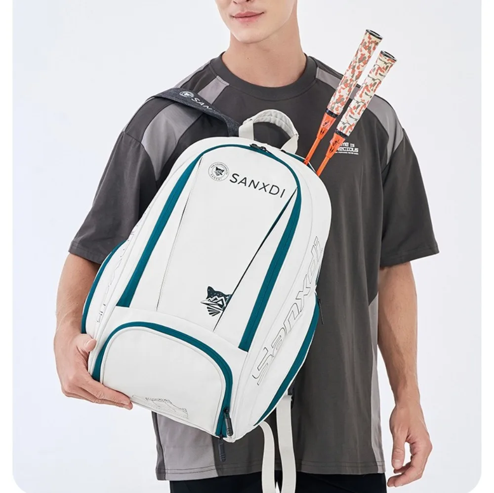 Tennis Racket Bag Sports Storage Bag with Separate Shoe Compartment Backpack for Tennis Badminton Squash Rackets, Balls Sports
