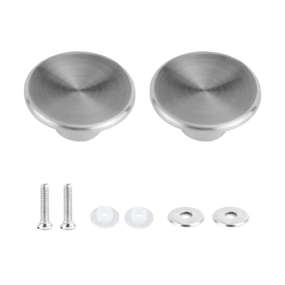 2 Pcs Oven Knob Stainless Steel Pot Pan Lid Cover Handle Replacement Accessories Kits Kitchen Cookware Hardware Home Improvement