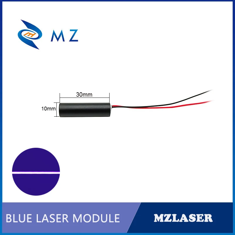 Blue And Violet Purple Line Laser Diode Module Hot Selling Compact Mini D10mm 405nm 100mw 3V Industrial Grade Line Laser