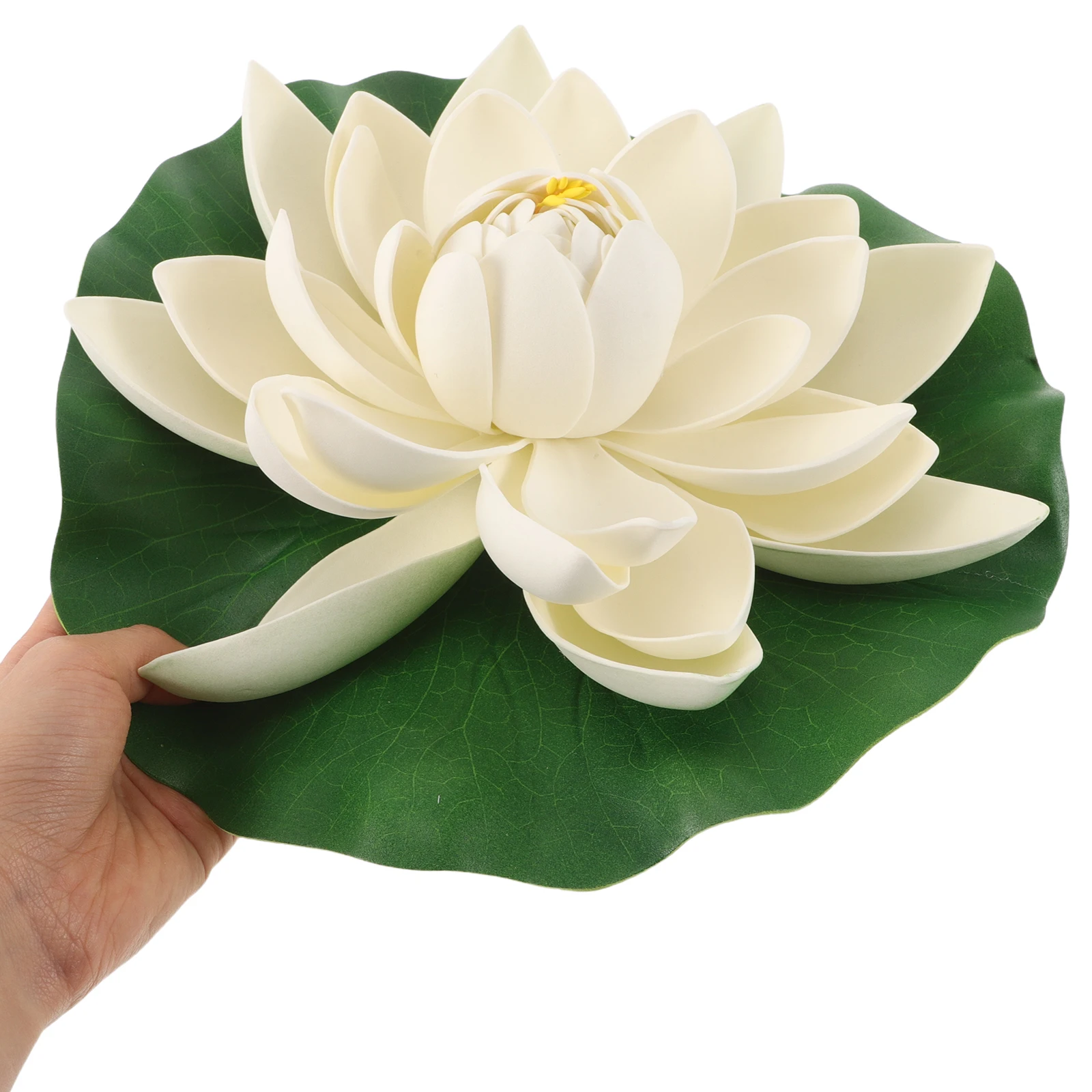 

3 Pcs Artificial Lotus Outdoor Lily Flowers Preserved Fake Eva Pond Floating False